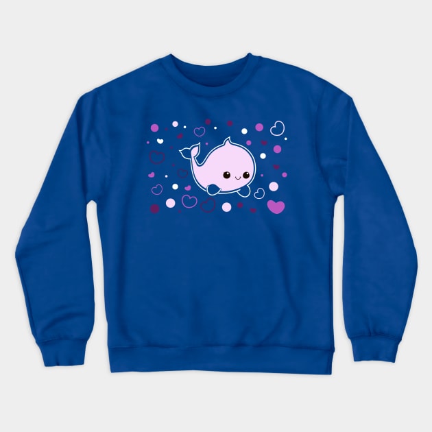 Cute baby Narwhale Crewneck Sweatshirt by YellowMadCat